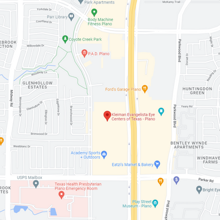 Google Map Showing Kleiman Evangelista Eye Centers of Texas Plano Clinic